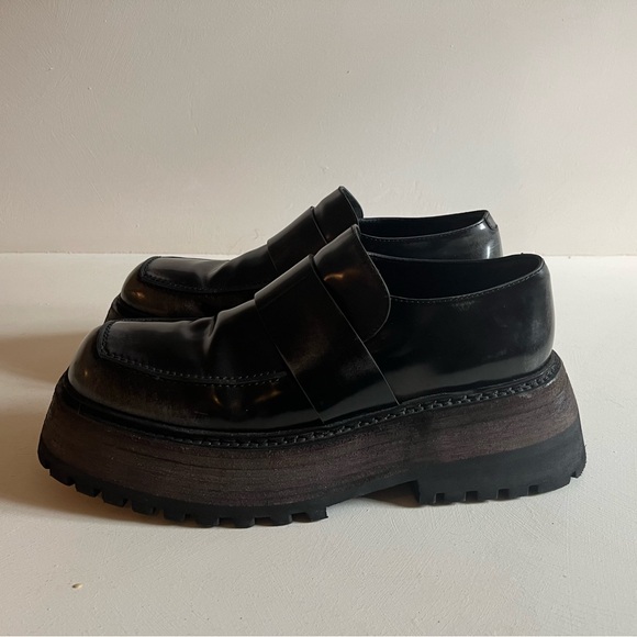 Marsell Shoes Brand New Marsll Black Quadrarmato Loafers Size